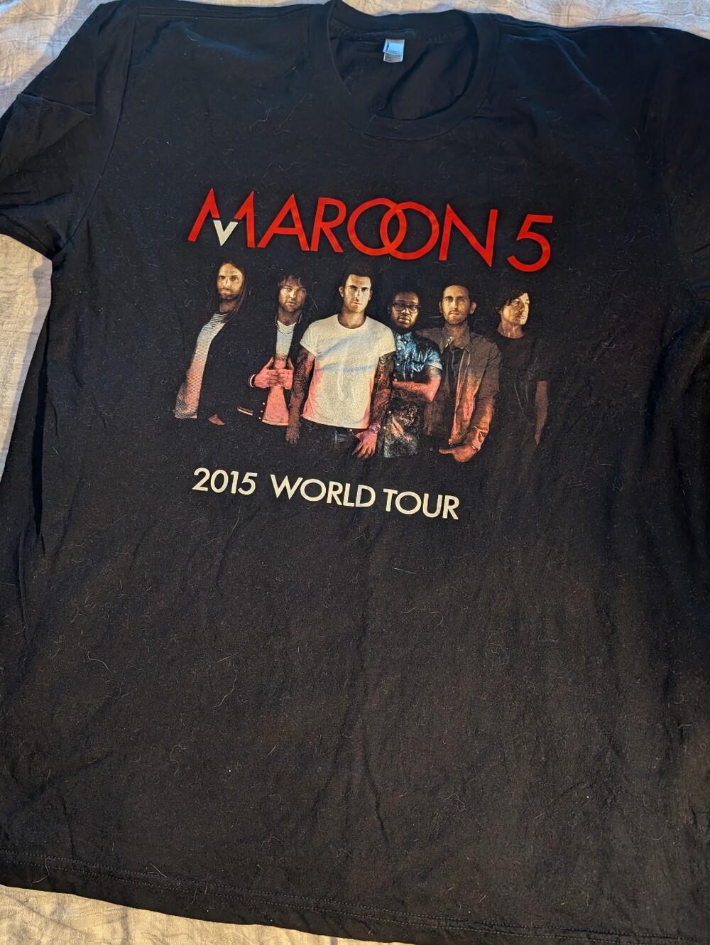 Maroon 5 2015 World Tour T-Shirt Concert 2 Sided Size XL